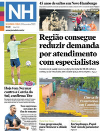 Capa do jornal Jornal NH 05/12/2022