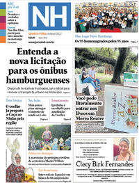 Capa do jornal Jornal NH 06/04/2022