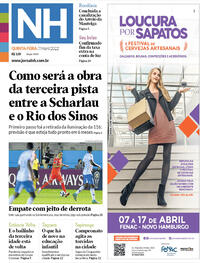 Capa do jornal Jornal NH 07/04/2022