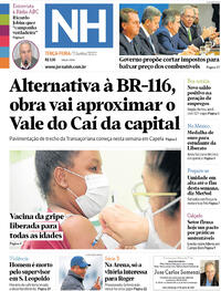 Capa do jornal Jornal NH 07/06/2022