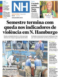 Capa do jornal Jornal NH 07/07/2022
