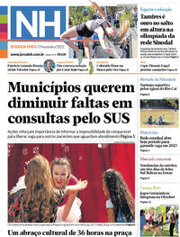 Capa do jornal Jornal NH 07/11/2022