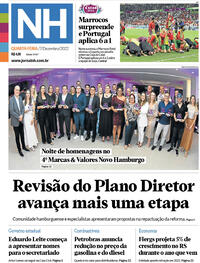 Capa do jornal Jornal NH 07/12/2022