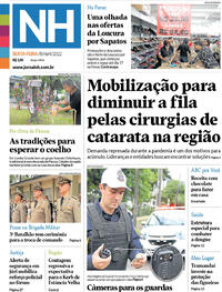 Capa do jornal Jornal NH 08/04/2022
