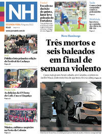 Capa do jornal Jornal NH 08/08/2022
