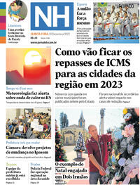 Capa do jornal Jornal NH 08/12/2022