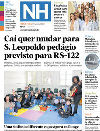 Capa do jornal Jornal NH 09/08/2022