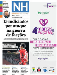 Capa do jornal Jornal NH 09/11/2022