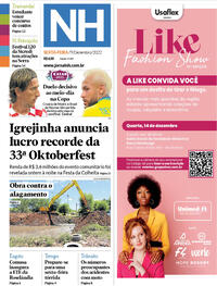 Capa do jornal Jornal NH 09/12/2022