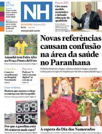 Capa do jornal Jornal NH 10/06/2022