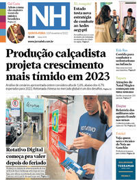 Capa do jornal Jornal NH 10/11/2022