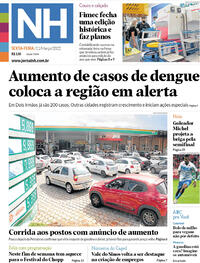 Capa do jornal Jornal NH 11/03/2022