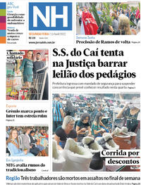 Capa do jornal Jornal NH 11/04/2022