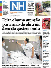 Capa do jornal Jornal NH 12/05/2022