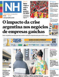 Capa do jornal Jornal NH 12/07/2022