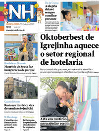 Capa do jornal Jornal NH 12/10/2022