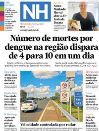 Capa do jornal Jornal NH 13/05/2022