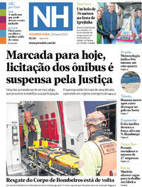 Capa do jornal Jornal NH 13/06/2022