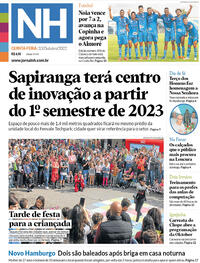 Capa do jornal Jornal NH 13/10/2022