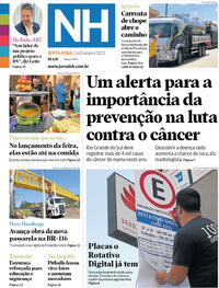 Capa do jornal Jornal NH 14/10/2022