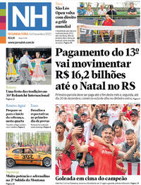 Capa do jornal Jornal NH 14/11/2022