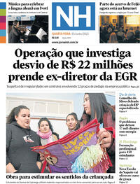 Capa do jornal Jornal NH 15/06/2022