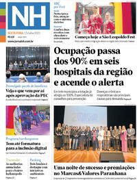 Capa do jornal Jornal NH 15/07/2022