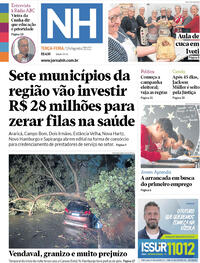 Capa do jornal Jornal NH 16/08/2022