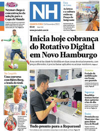 Capa do jornal Jornal NH 16/11/2022