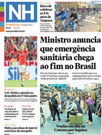 Capa do jornal Jornal NH 18/04/2022