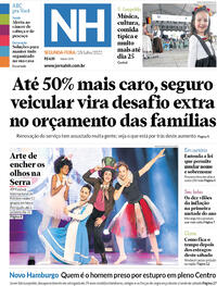 Capa do jornal Jornal NH 18/07/2022
