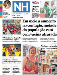 Capa do jornal Jornal NH 18/11/2022