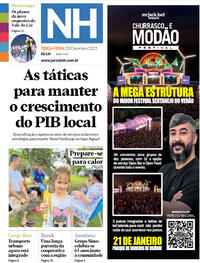 Capa do jornal Jornal NH 20/12/2022