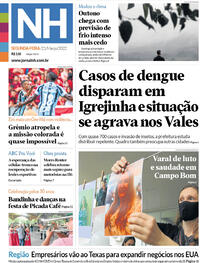 Capa do jornal Jornal NH 21/03/2022