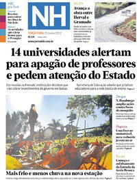 Capa do jornal Jornal NH 21/06/2022