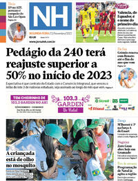 Capa do jornal Jornal NH 21/11/2022