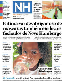 Capa do jornal Jornal NH 22/03/2022