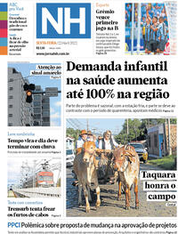 Capa do jornal Jornal NH 22/04/2022