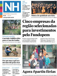 Capa do jornal Jornal NH 22/07/2022
