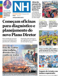 Capa do jornal Jornal NH 22/08/2022