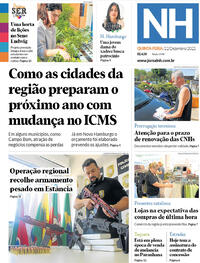 Capa do jornal Jornal NH 22/12/2022