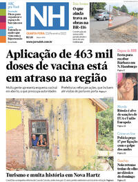 Capa do jornal Jornal NH 23/02/2022