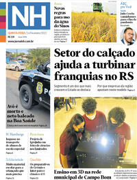 Capa do jornal Jornal NH 24/02/2022