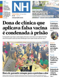 Capa do jornal Jornal NH 24/05/2022