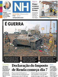 Capa do jornal Jornal NH 25/02/2022