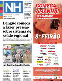 Capa do jornal Jornal NH 25/03/2022