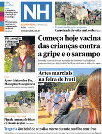 Capa do jornal Jornal NH 25/04/2022