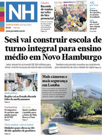 Capa do jornal Jornal NH 26/05/2022