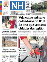 Capa do jornal Jornal NH 26/12/2022