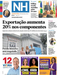 Capa do jornal Jornal NH 28/09/2022